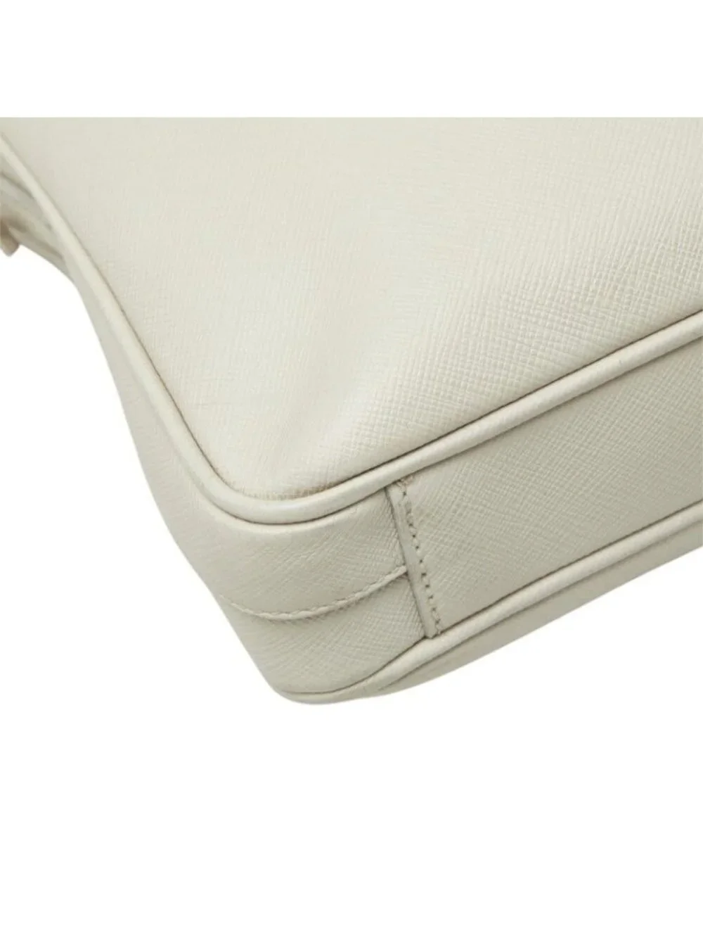 Prada Handbag Business Briefcase White Saffiano Leather